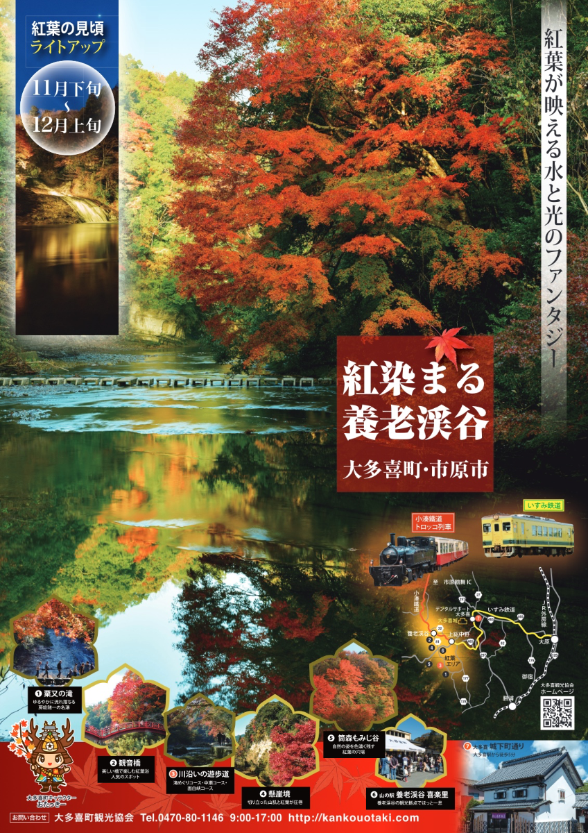 養老渓谷の紅葉