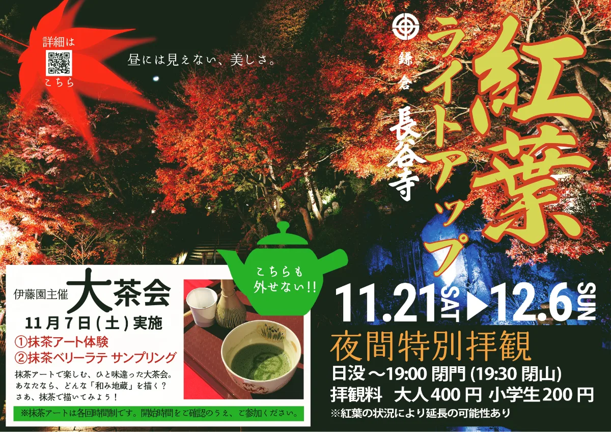 秋の夜間特別拝観（長谷寺）