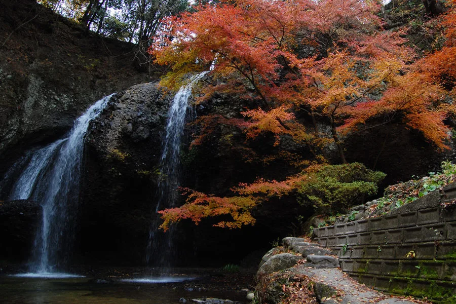 月待の滝の紅葉