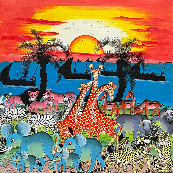 African Contemporary Art: Tinga Tinga Original Paintings Exhibition (Yokohama Takashimaya)